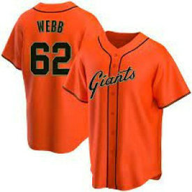 MLB Giants 62 Webb Orange Cool Base Men Jersey