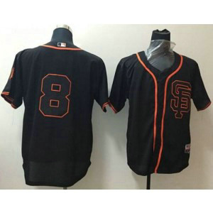 MLB Giants 8 Hunter Pence Black Alternate Cool Base Men Jersey