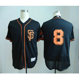 MLB Giants 8 Hunter Pence Black Flexbase Men Jersey