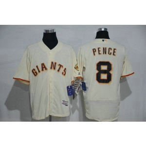 MLB Giants 8 Hunter Pence Cream Flexbase Men Jersey