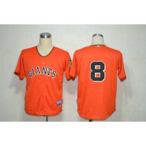 MLB Giants 8 Hunter Pence Orange Cool Base Men Jersey