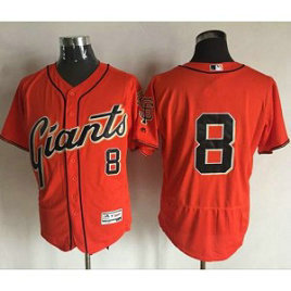 MLB Giants 8 Hunter Pence Orange Flexbase Men Jersey