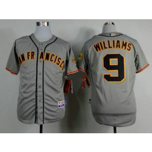 MLB Giants 9 Matt Williams Grey Road Cool Base Men Jersey
