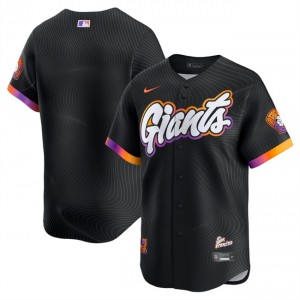 MLB Giants Blank Anthracite 2025 City Connect Nike Cool Base Men Jersey