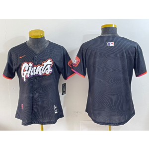 MLB Giants Blank Anthracite 2025 City Connect Nike Cool Base Women Jersey