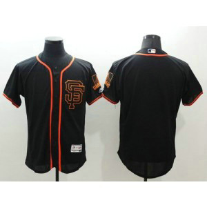 MLB Giants Blank Black Flexbase Alternate Men Jersey