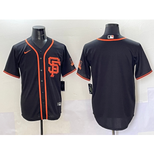 MLB Giants Blank Black Nike Cool Base Men Jersey