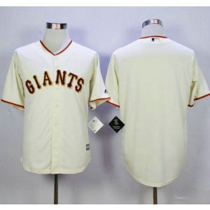 MLB Giants Blank Cream Home New Cool Base Men Jersey