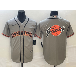 MLB Giants Blank Gray Baseball Logo Nike Cool Base Men Jersey