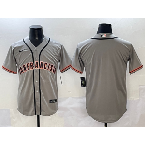 MLB Giants Blank Grey Nike Cool Base Men Jersey
