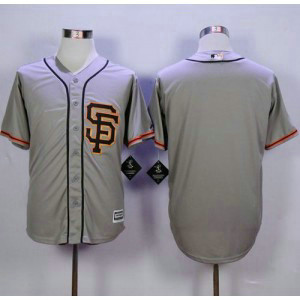 MLB Giants Blank Grey Road 2 New Cool Base Men Jersey