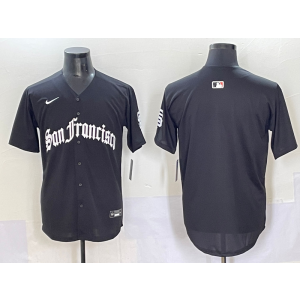 MLB Giants Blank New Black Nike Cool Base Men Jersey
