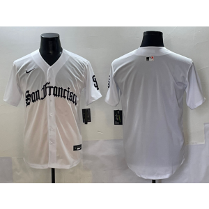 MLB Giants Blank New White Nike Cool Base Men Jersey