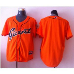 MLB Giants Blank Orange Cool Base Men Jersey