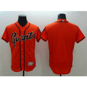 MLB Giants Blank Orange Flexbase Alternate Men Jersey