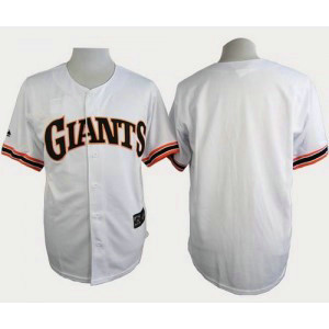 MLB Giants Blank White 1989 Turn Back The Clock Men Jersey