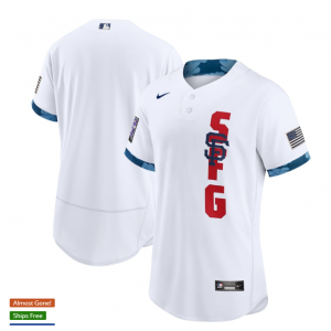 MLB Giants Blank White 2021 All-Star Flexbase Men Jersey