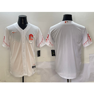 MLB Giants Blank White City Nike Cool Base Men Jersey