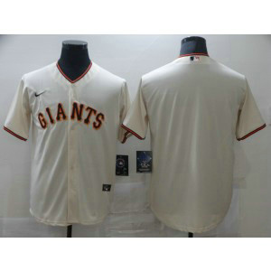 MLB Giants Cream Blank Nike Cool Base Men Jersey