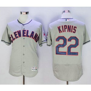 MLB Indians 22 Jason Kipnis Grey Flexbase Men Jersey