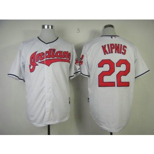 MLB Indians 22 Jason Kipnis White Cool Base Men Jersey