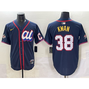 MLB Indians 38 Kwan Navy American League 2025 All Star Nike Cool Base Men Jersey