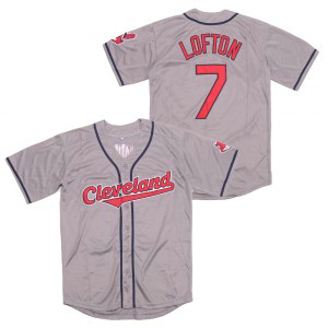 MLB Indians 7 Kenny Lofton Gray Turn Back The Clock Men Jersey