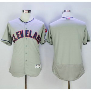 MLB Indians Blank Grey Flexbase Men Jersey