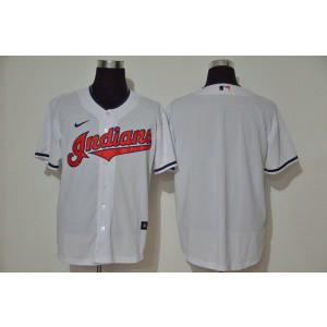 MLB Indians Blank White 2020 Nike Cool Base Men Jersey