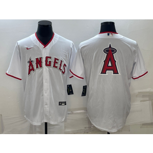 MLB Los Angeles Angels White Blank Baseball Logo Nike Men Jersey