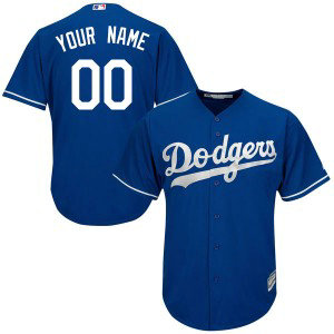 MLB Los Angeles Dodgers Blue Cool Base Customized Men Jersey