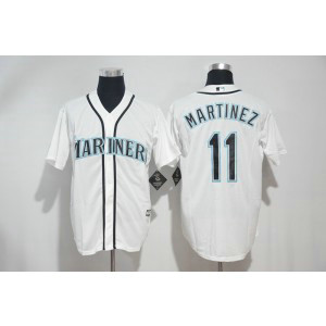 MLB Mariners 11 Edgar Martinez White New Cool Base Men Jersey