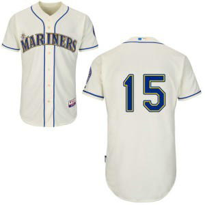 MLB Mariners 15 Kyle Seager Cream Alternate Cool Base Men Jersey