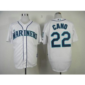 MLB Mariners 22 Robinson Cano White Home Cool Base Men Jersey