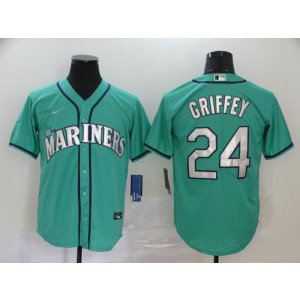 MLB Mariners 24 Ken Griffey Jr. Green 2020 Nike Cool Base Men Jersey
