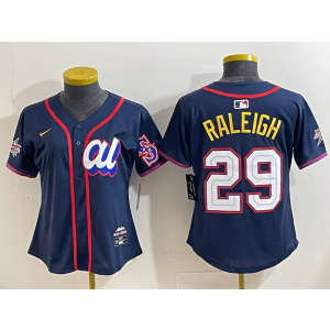MLB Mariners 29 Raleigh Navy American League 2025 All Star Nike Cool Base Women Jersey