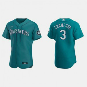 MLB Mariners 3 J.P. Crawford Aqua Nike Flexbase Men Jersey