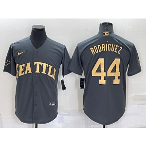 MLB Mariners 44 Julio Rodríguez Charcoal 2022 All-Star Cool Base Men Jersey
