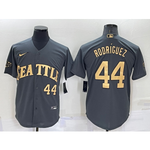 MLB Mariners 44 Julio Rodríguez Charcoal 2022 All-Star Nike Cool Base Men Jersey