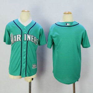 MLB Mariners Blank Green Cool Base Youth Jersey