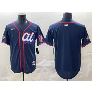 MLB Mariners Blank Navy American League 2025 All Star Nike Cool Base Men Jersey