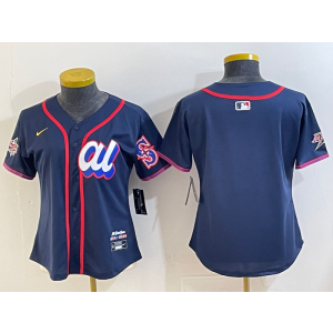MLB Mariners Blank Navy American League 2025 All Star Nike Cool Base Women Jersey