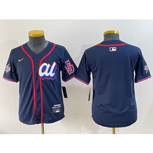 MLB Mariners Blank Navy American League 2025 All Star Nike Cool Base Youth Jersey MLB Mariners Blank Navy American League 2025 All Star Nike Cool Base Youth Jersey