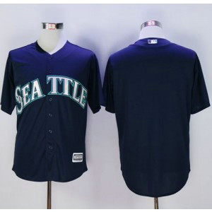 MLB Mariners Blank Navy blue New Cool Base Men Jersey