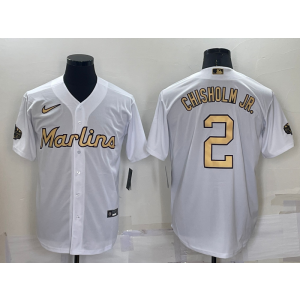 MLB Marlins 2 Jazz Chisholm White 2022 All-Star Cool Base Men Jersey