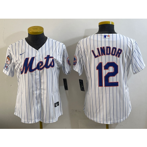 MLB Mets 12 Francisco Lindor White Nike Cool Base Youth Jersey MLB Mets 12 Francisco Lindor White Nike Cool Base Youth Jersey