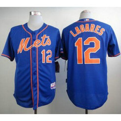 MLB Mets 12 Juan Lagares Blue Alternate Home Cool Base Men Jersey