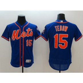 MLB Mets 15 Tim Tebow Royal Flexbase Men Jersey