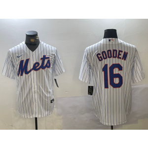 MLB Mets 16 Dwight Gooden White Nike Cool Base Men Jersey