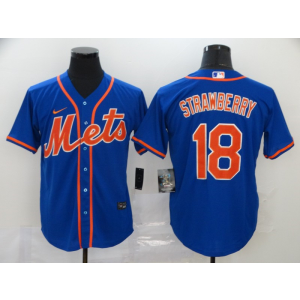 MLB Mets 18 Darryl Strawberry Blue 2020 Nike Cool Base Men Jersey